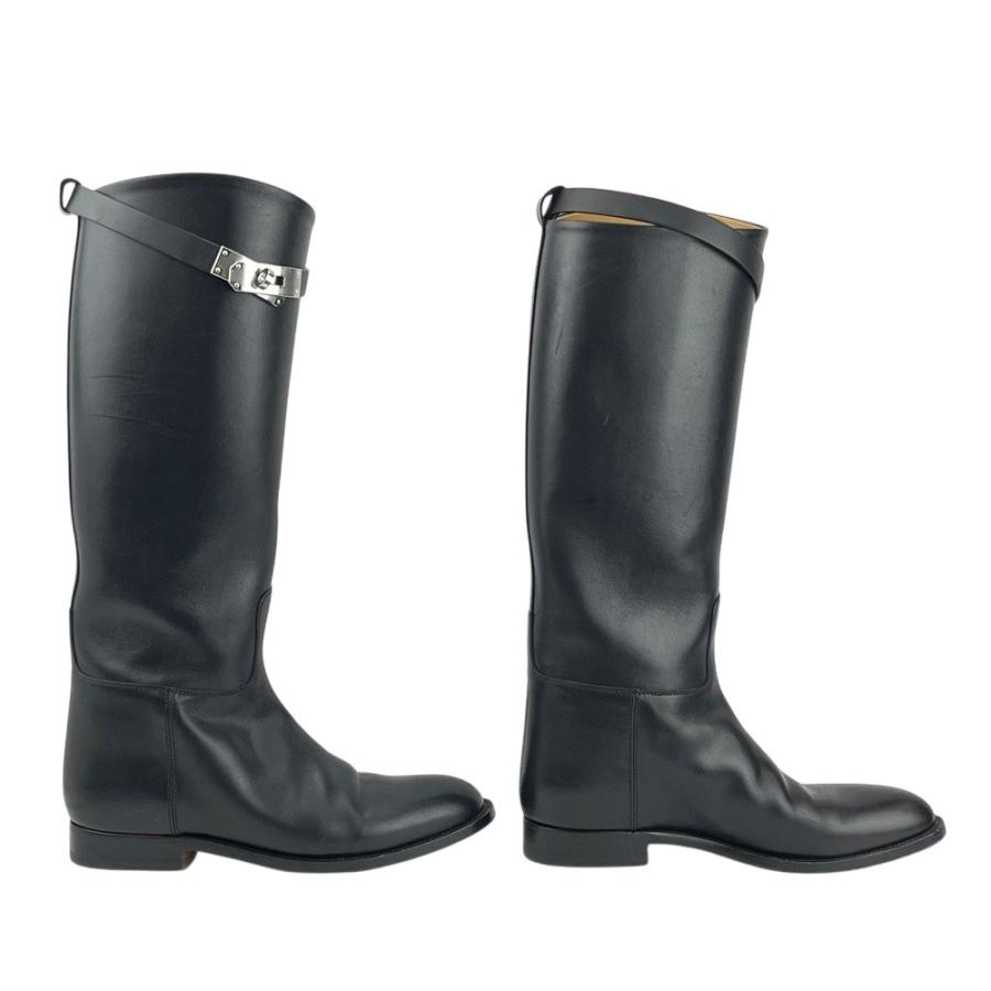 エルメス □中古□ ジャンピング ケリー ロング ブーツ 靴 レザー SS