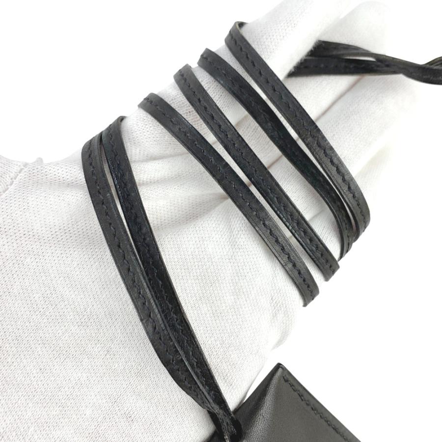 エルメス ■中古■103cm■ クロシェット ロング ネックレス ペンダント アクセサリー キーリング ブラック レザー □B刻 箱 【519765】11 |  | 05