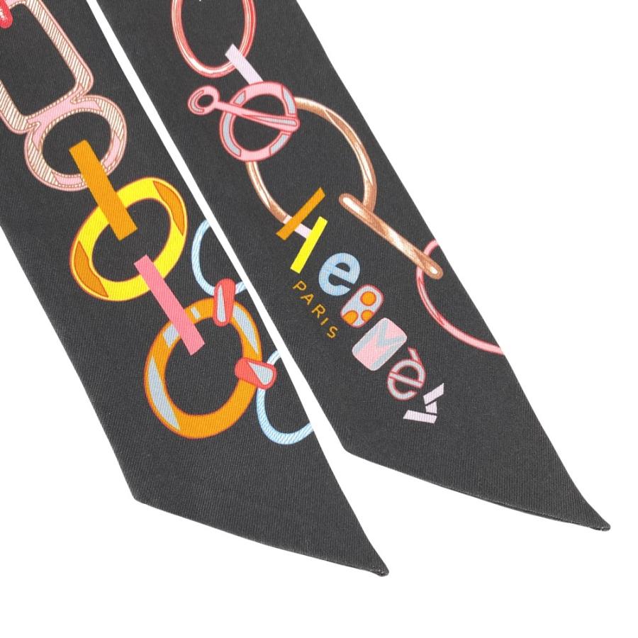 エルメス ■中古■ ドゥ レ ブックル ツイリー スカーフ ファッション シルク ブラック 箱 【519772】11 |  | 02