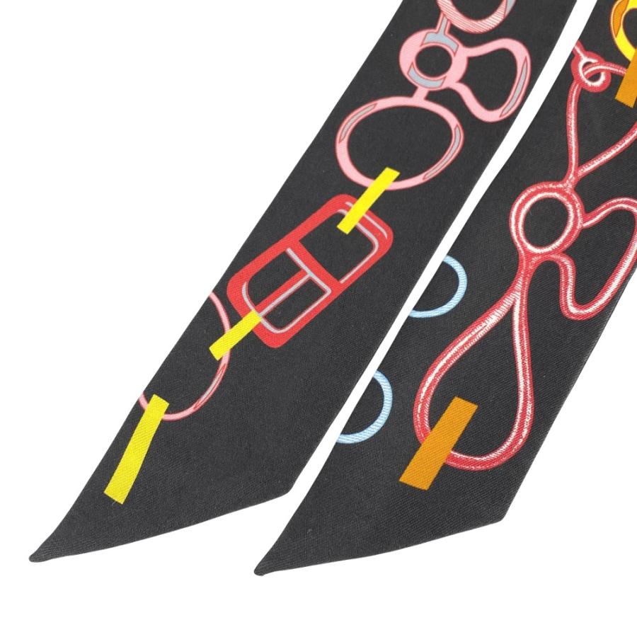 エルメス ■中古■ ドゥ レ ブックル ツイリー スカーフ ファッション シルク ブラック 箱 【519772】11 |  | 03