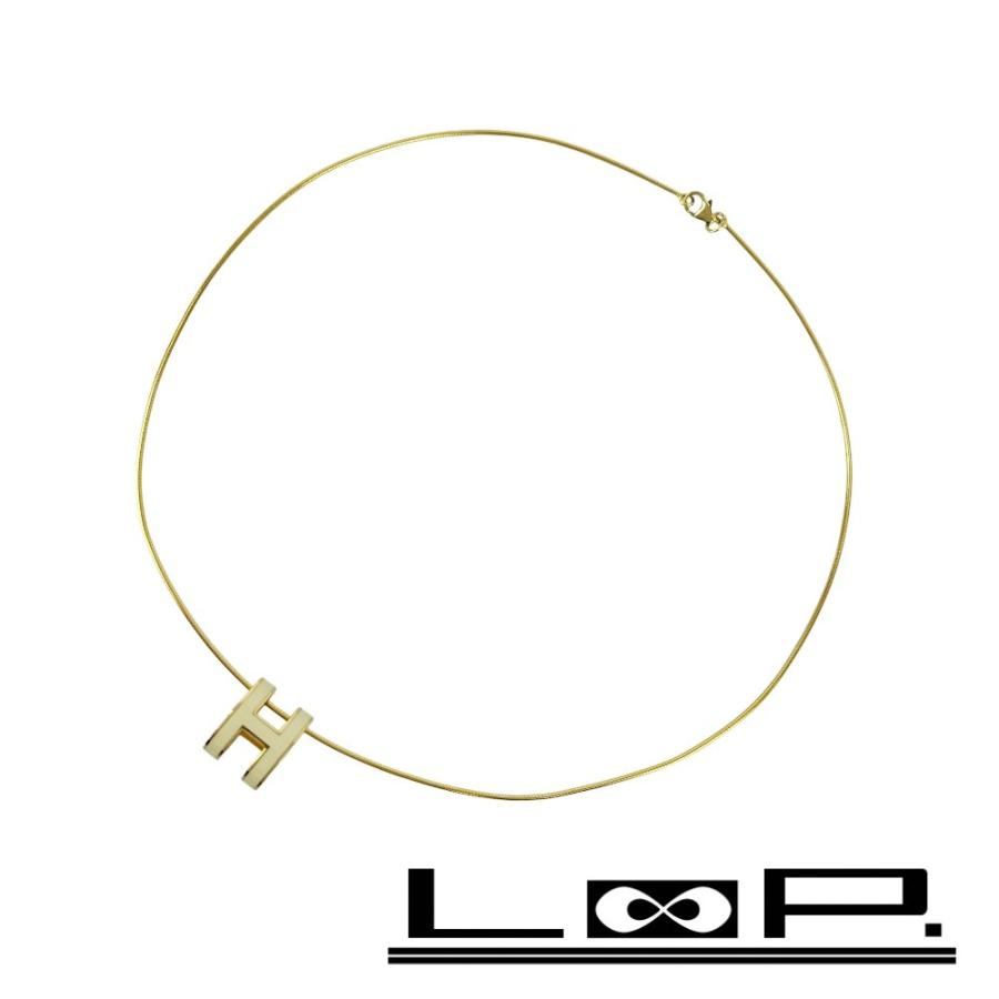 エルメス ■新同■ ポップアッシュ ネックレス アクセサリー ゴールド ベージュ GP 箱 【523885】11 | 