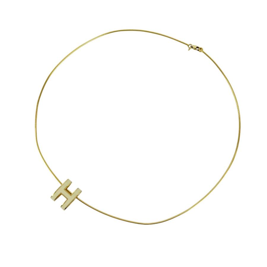 エルメス ■新同■ ポップアッシュ ネックレス アクセサリー ゴールド ベージュ GP 箱 【523885】11 |  | 01