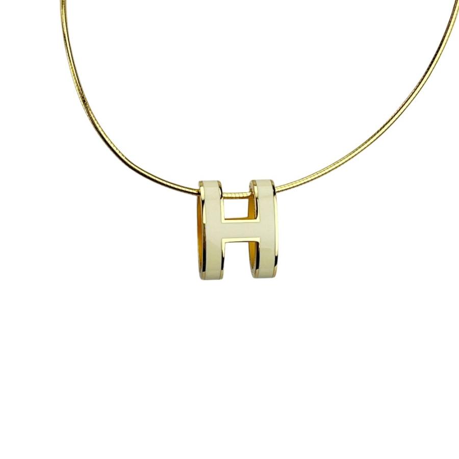 エルメス ■新同■ ポップアッシュ ネックレス アクセサリー ゴールド ベージュ GP 箱 【523885】11 |  | 08