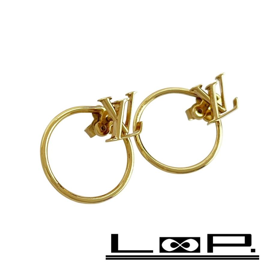 ルイヴィトン ■美品■ ブックルドレイユ エクリプスフープ ピアス アクセサリー ゴールド GP M00763 箱 【523908】11 | 