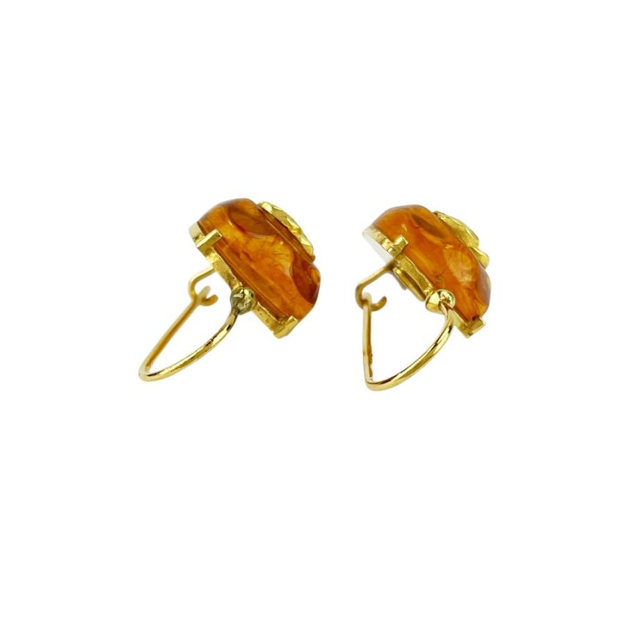 シャネル ■美品■ グリポア ピアス アクセサリー ココマーク ゴールド オレンジ GP 99P 箱 【524011】11 |  | 03