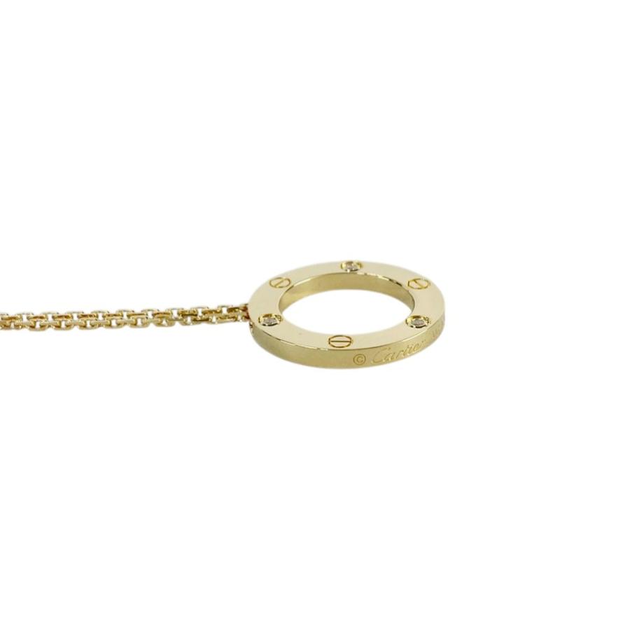 カルティエ ■新同■磨き済■ ラブ サークル ネックレス アクセサリー ゴールド 3PD ダイヤ K18 YG 750 約13g 箱 【529337】11 |  | 03