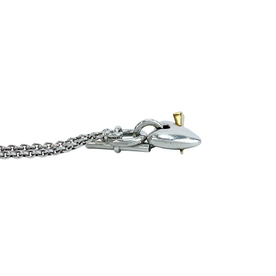 エルメス ■美品■ ハート リンク ネックレス アクセサリー コンビ シルバー ゴールド SV 925 K18 【533983】11 |  | 02