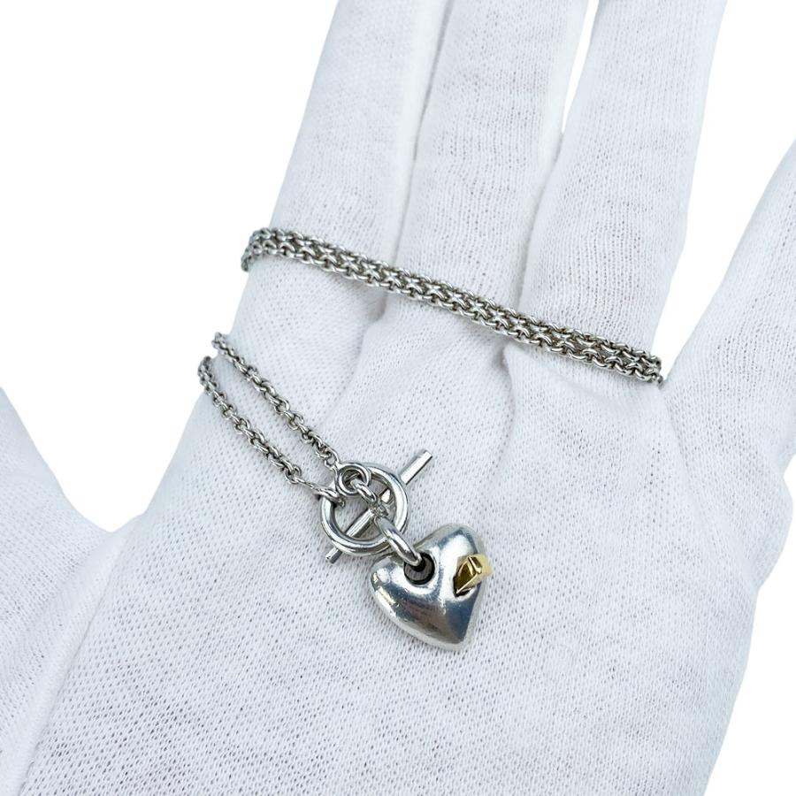 エルメス ■美品■ ハート リンク ネックレス アクセサリー コンビ シルバー ゴールド SV 925 K18 【533983】11 |  | 09