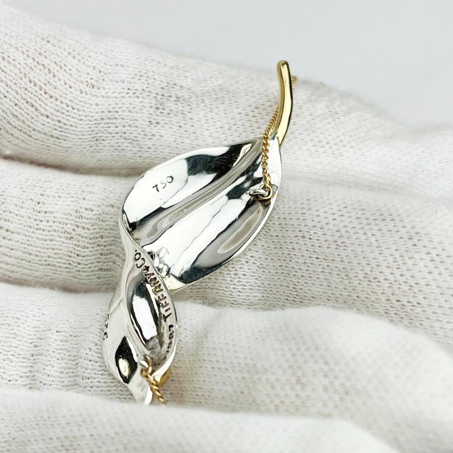 ティファニー ■美品■ リーフ モチーフ ネックレス アクセサリー コンビ シルバー ゴールド SV925 K18 6.7g 【534546】11 |  | 07