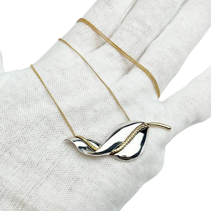ティファニー ■美品■ リーフ モチーフ ネックレス アクセサリー コンビ シルバー ゴールド SV925 K18 6.7g 【534546】11 |  | 09