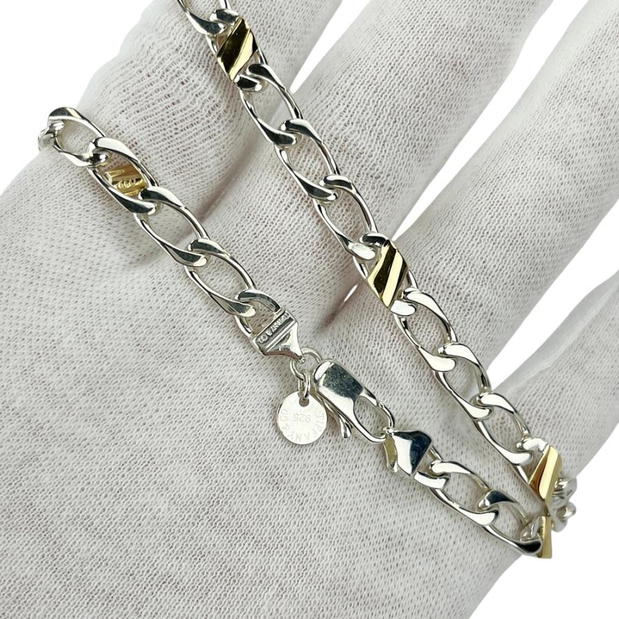 ティファニー ■新同■磨き済■ フィガロ チェーン ネックレス アクセサリー シルバー ゴールド SV 925 K18 YG 750 【534560】10 |  | 07