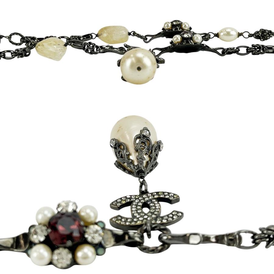 シャネル ■中古■88cm■ ロング ネックレス アクセサリー ココマーク マルチカラー ラインストーン フェイクパール SS 【534980】11 |  | 03