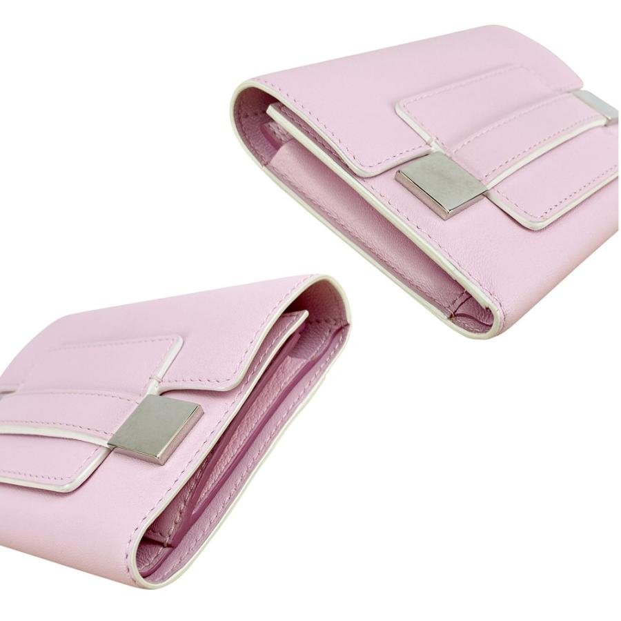 デルヴォー ■中古■ 三つ折り 財布 コンパクト 札入れ 小銭入れ レザー ピンク  【535062】11 |  | 02