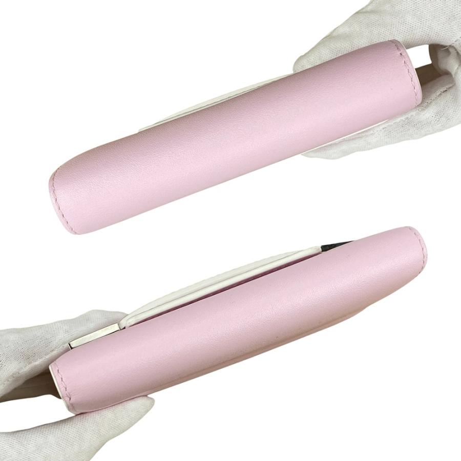 デルヴォー ■中古■ 三つ折り 財布 コンパクト 札入れ 小銭入れ レザー ピンク  【535062】11 |  | 03