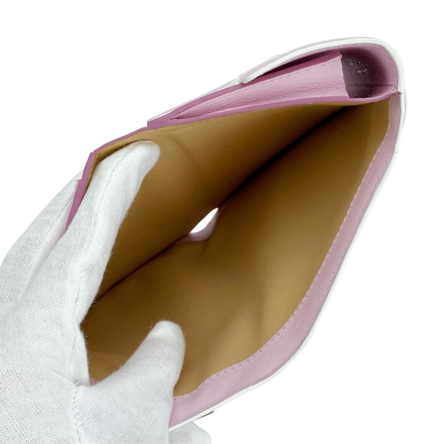 デルヴォー ■中古■ 三つ折り 財布 コンパクト 札入れ 小銭入れ レザー ピンク  【535062】11 |  | 06