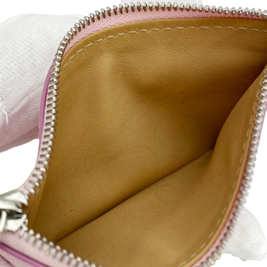 デルヴォー ■中古■ 三つ折り 財布 コンパクト 札入れ 小銭入れ レザー ピンク  【535062】11 |  | 07