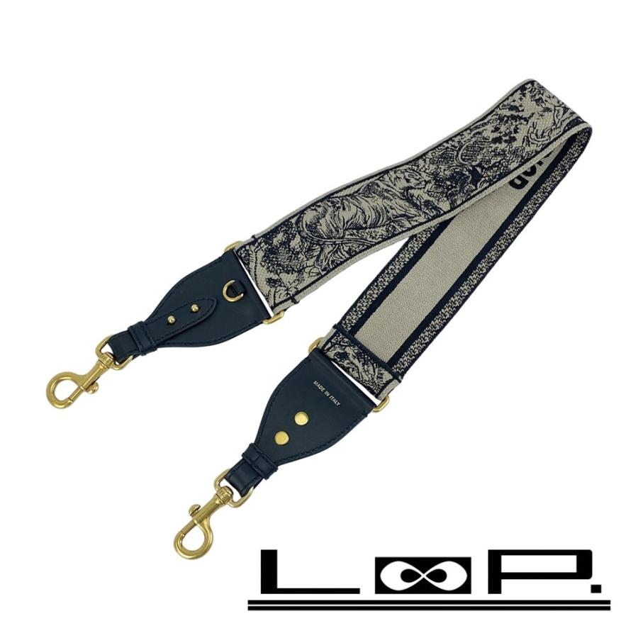 ディオール ■中古■ ショルダー ストラップ エンブロイダリー アニマル 刺繍 キャンバス ベージュ ブラック 【535383】11 | 