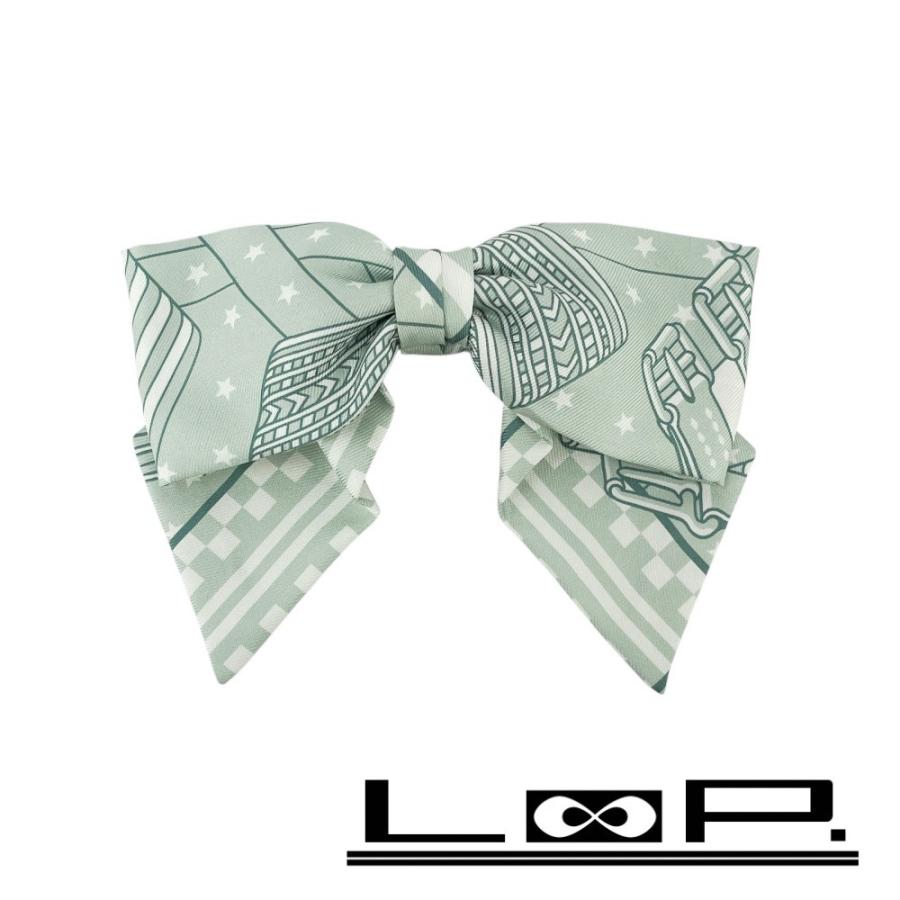 エルメス ■新同■ グルネル PM ジグザグ バレッタ リボン ヘアアクセサリー 髪留め シルク SS ヴェールドー シルバー 【537165】7 | 