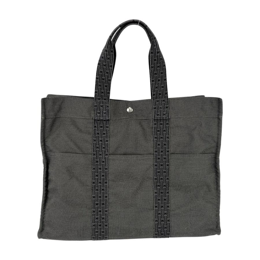 エルメス ■美品■ エールライン トート GM バッグ カバン キャンバス グレー 【537271】10 |  | 01