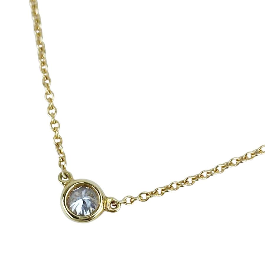 ティファニー ■美品■ バイザヤード ネックレス 1PD ダイヤ K18 YG750 イエローゴールド 1.7g 【537325】13 |  | 01