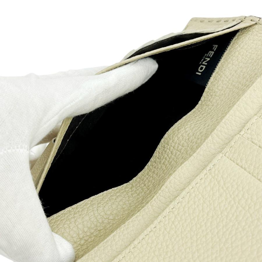 フェンディ ■美品■ セレリア 二つ折り 長財布 ウォレット ステッチ レザー ブラウン 【537646】11 フェンディ □美品□ セレリア 二つ折り 長財布 ウォレット ステッチ