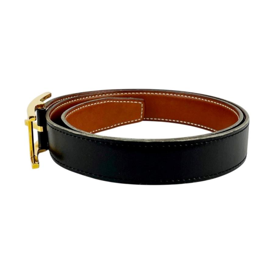 エルメス ■中古■ アピ3 リバーシブル ベルト ボックスカーフ ブラック ブラウン □D刻 80 【539886】11 エルメス □中古□ アピ3 リバーシブル ベルト ボックスカーフ