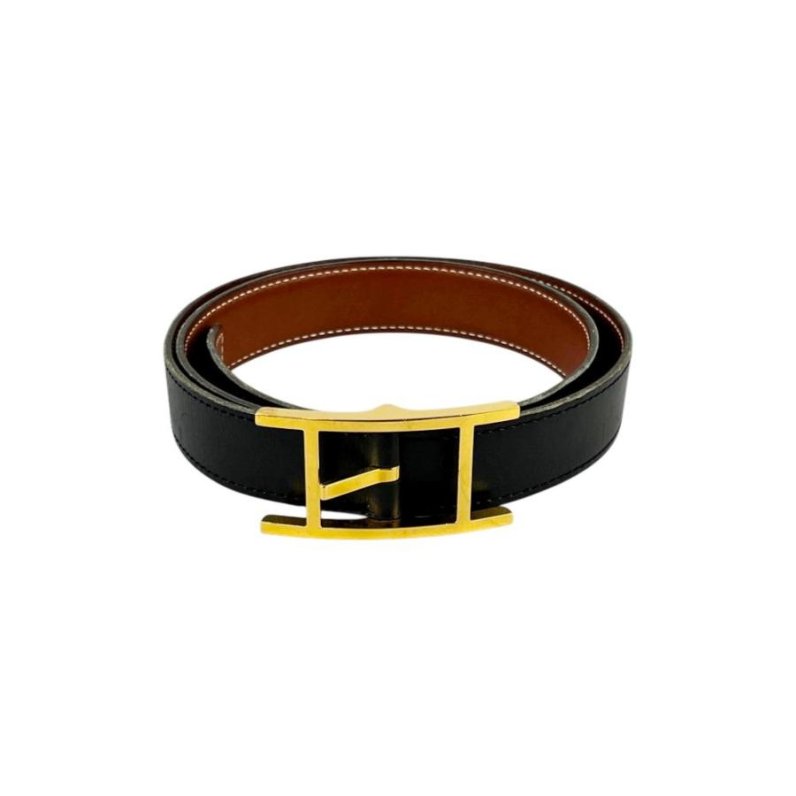 エルメス ■中古■ アピ3 リバーシブル ベルト ボックスカーフ ブラック ブラウン □D刻 80 【539886】11 エルメス □中古□ アピ3 リバーシブル ベルト ボックスカーフ