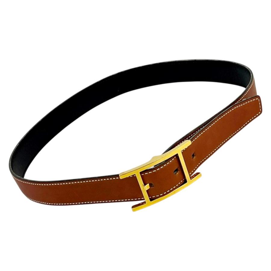 エルメス ■中古■ アピ3 リバーシブル ベルト ボックスカーフ ブラック ブラウン □D刻 80 【539886】11 エルメス □中古□ アピ3 リバーシブル ベルト ボックスカーフ