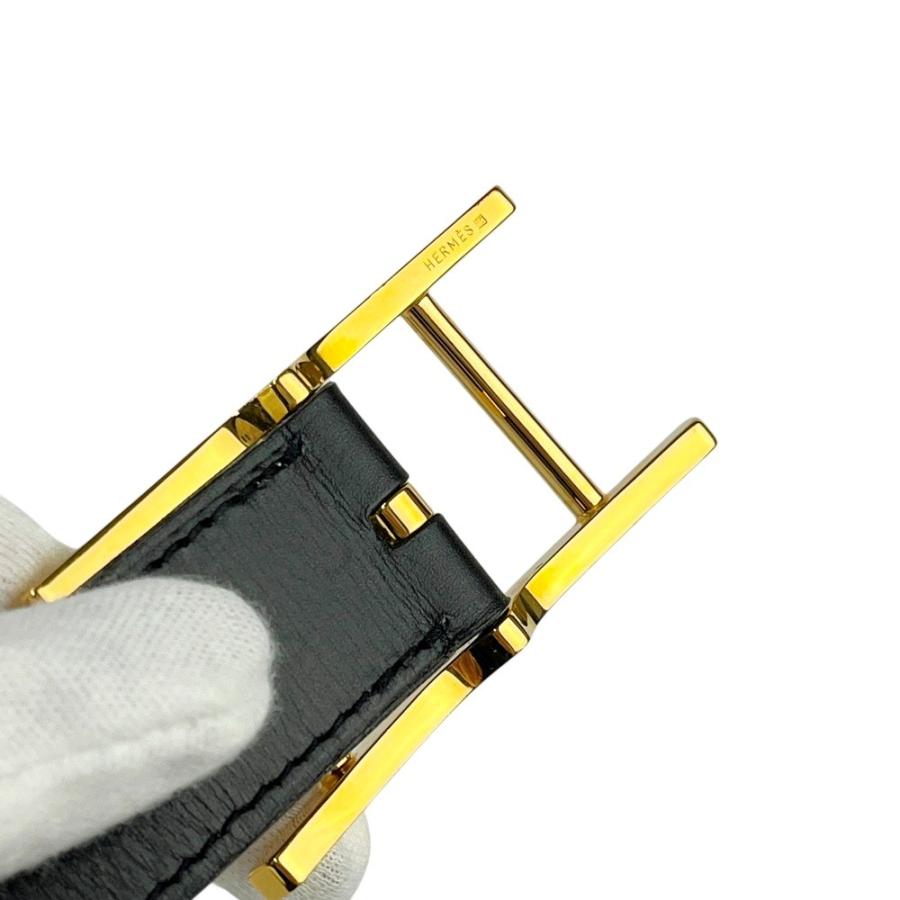 エルメス □中古□ アピ3 リバーシブル ベルト ボックスカーフ