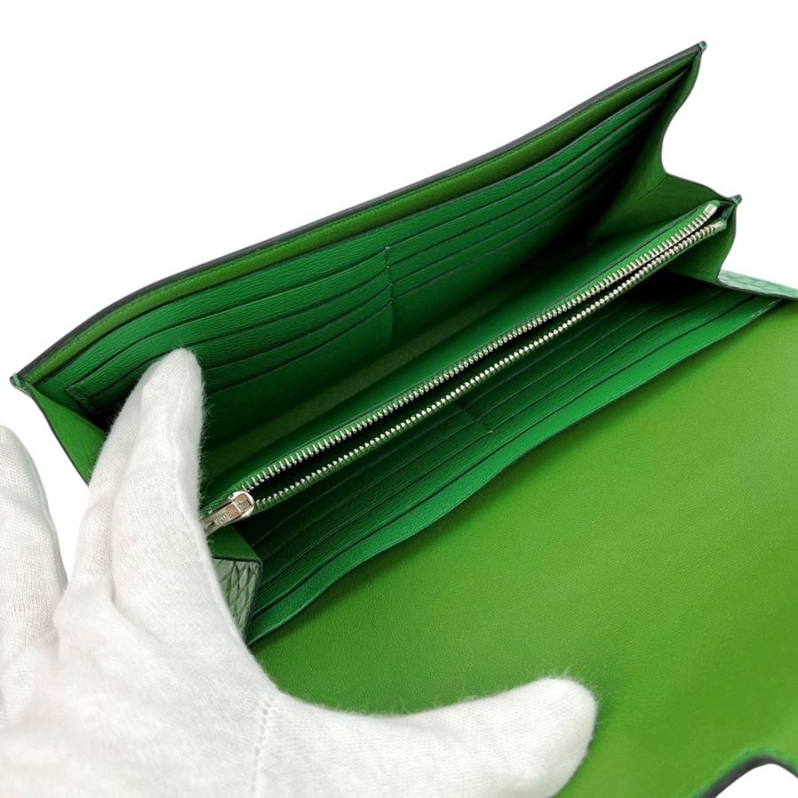 エルメス ■美品■ コンスタンス ロング ウォレット 長財布 クロコ アリゲーターマット カクタス シルバー □R刻 箱 【540462】12 |  | 04