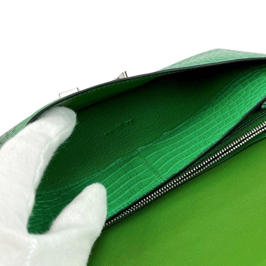 エルメス ■美品■ コンスタンス ロング ウォレット 長財布 クロコ アリゲーターマット カクタス シルバー □R刻 箱 【540462】12 |  | 06