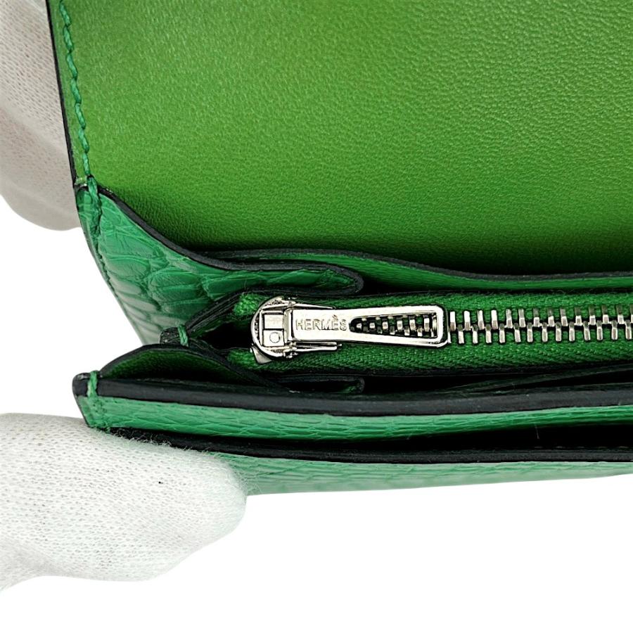 エルメス ■美品■ コンスタンス ロング ウォレット 長財布 クロコ アリゲーターマット カクタス シルバー □R刻 箱 【540462】12 |  | 07