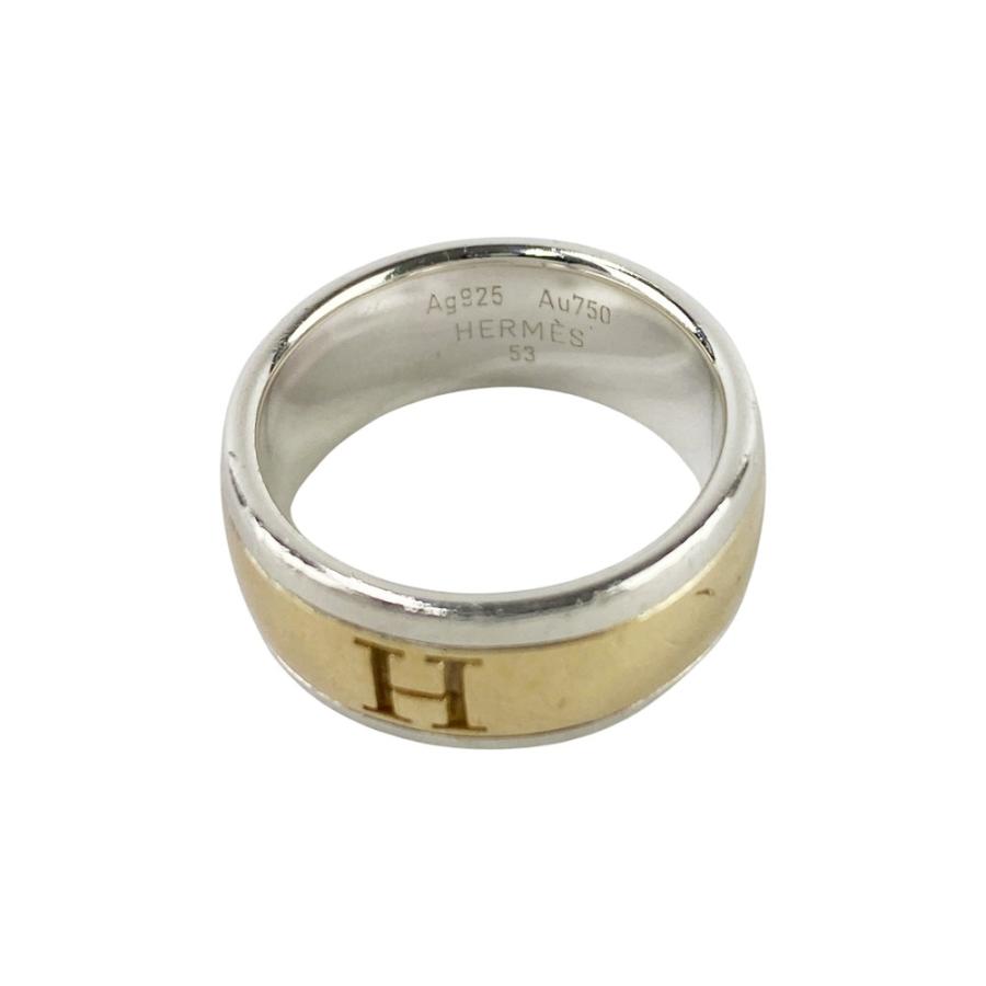 エルメス ■中古■ リング 指輪 アクセサリー H ロゴ コンビ シルバー ゴールド SV925 K18 YG750 9g ＃53 【541575】8 |  | 06