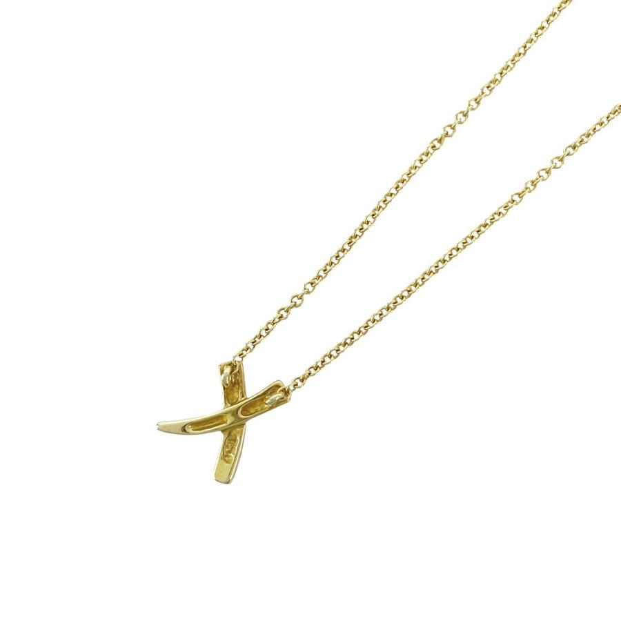 ティファニー □中古□ キス クロス ネックレス アクセサリー イエロー