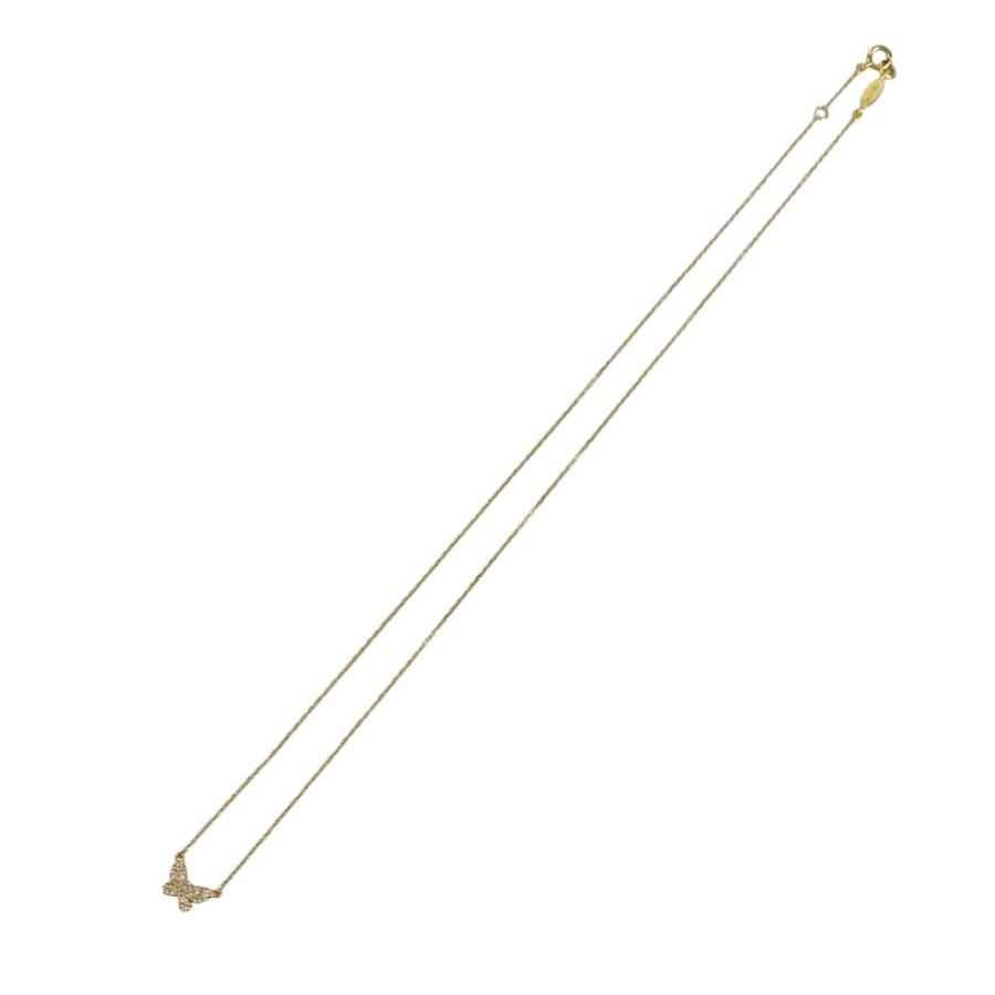 アーカー ■美品■ 蝶 バタフライ ネックレス ペンダント アクセサリー イエローゴールド ダイヤ K18 750 YG D0.06ct 1.5g 【541971】12 |  | 09