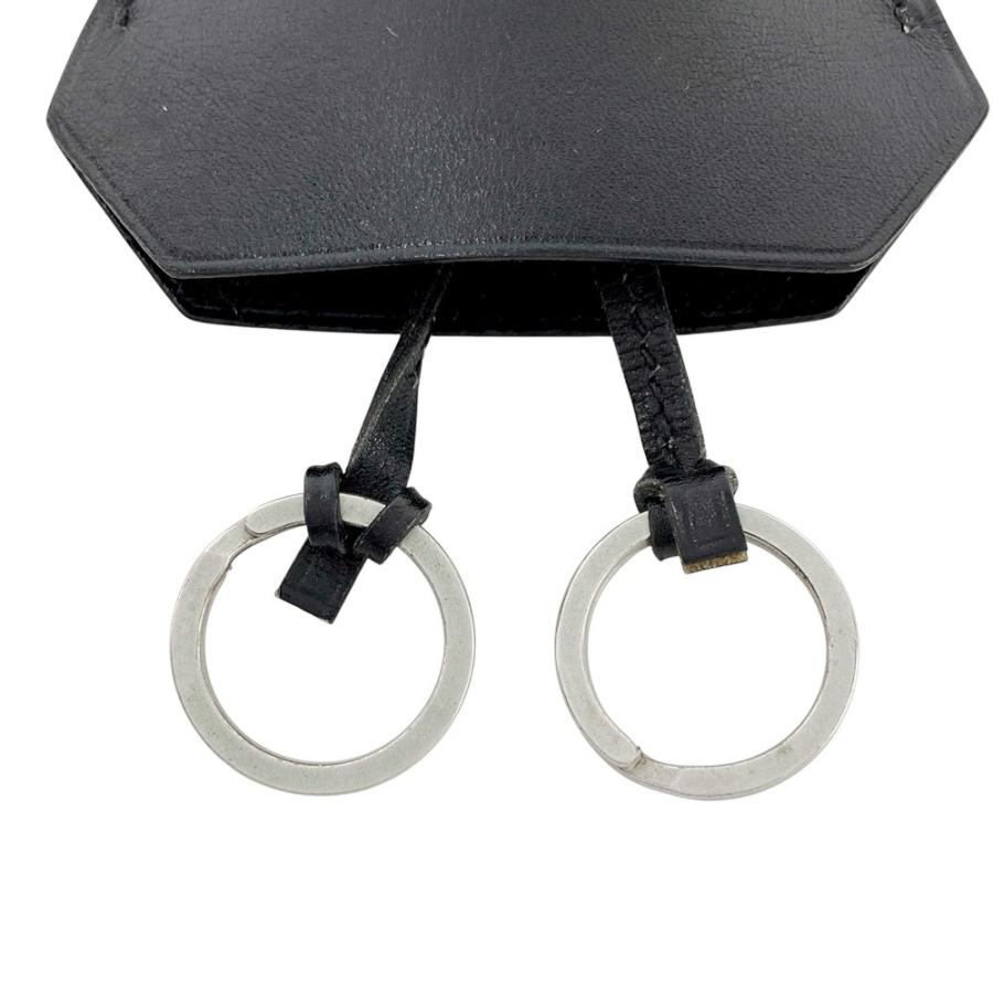 エルメス ■美品■ クロシェット ネックレス クローシュ キーリング ボックスカーフ レザー ブラック □D刻 【543777】7 |  | 08