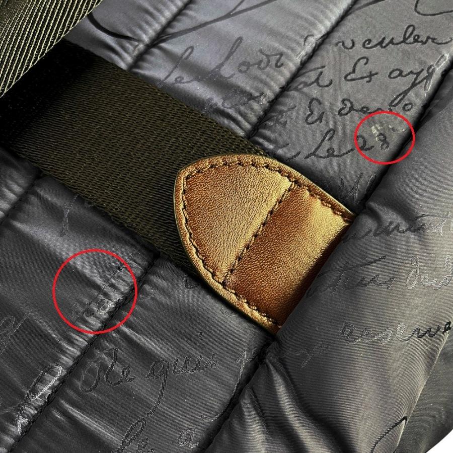 ベルルッティ ■美品■ カリグラフィ リュック バックパック ナイロン レザー ネイビー ブラウン 【545481】10 |  | 08