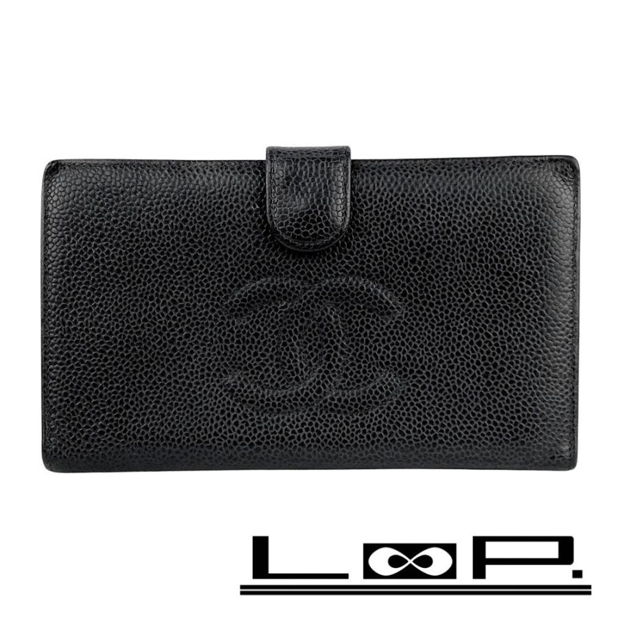 シャネル ■中古■ 長財布 ウォレット ココマーク キャビアスキン ブラック A13498 箱 【546020】13 | 