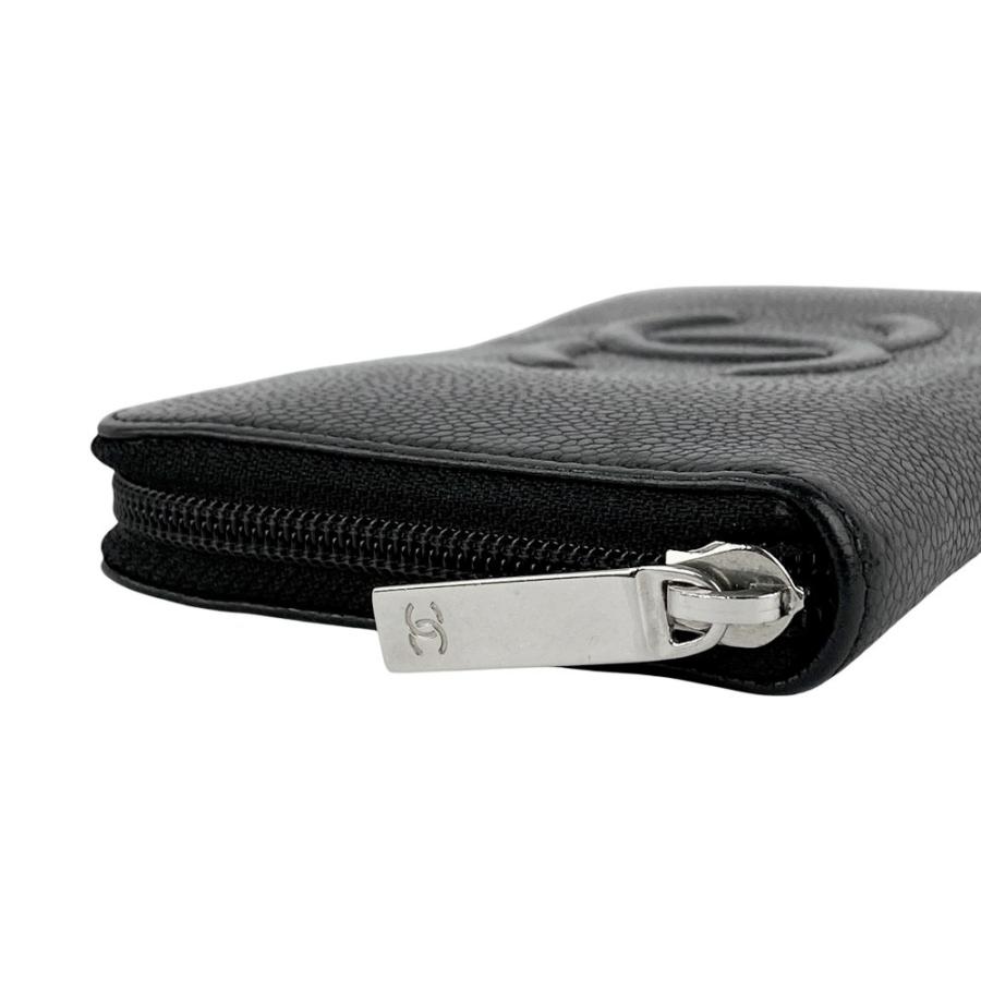 シャネル ■美品■ ラウンド 長財布 ウォレット ココマーク キャビアスキン ブラック A50071 箱 【546082】13 |  | 02