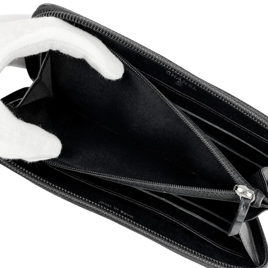 シャネル ■美品■ ラウンド 長財布 ウォレット ココマーク キャビアスキン ブラック A50071 箱 【546082】13 |  | 06