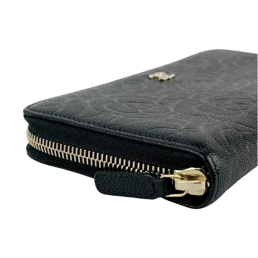シャネル ■美品■ カメリア 長財布 ウォレット ココマーク レザー ブラック 【548871】13 |  | 02