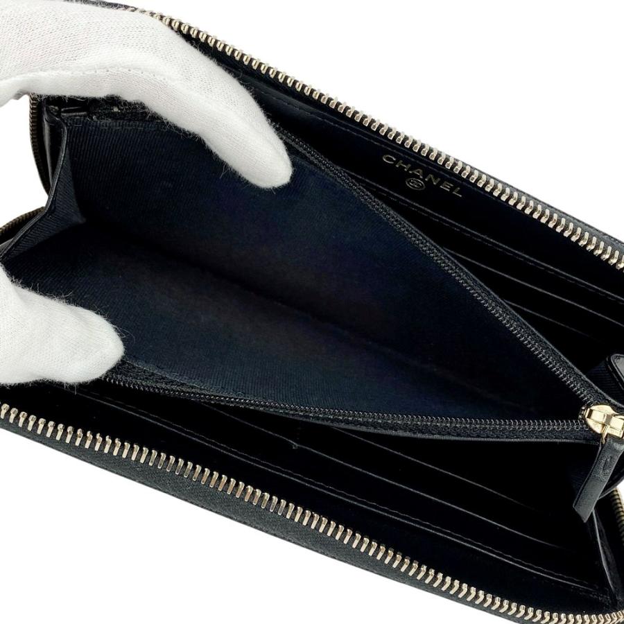シャネル ■美品■ カメリア 長財布 ウォレット ココマーク レザー ブラック 【548871】13 |  | 06