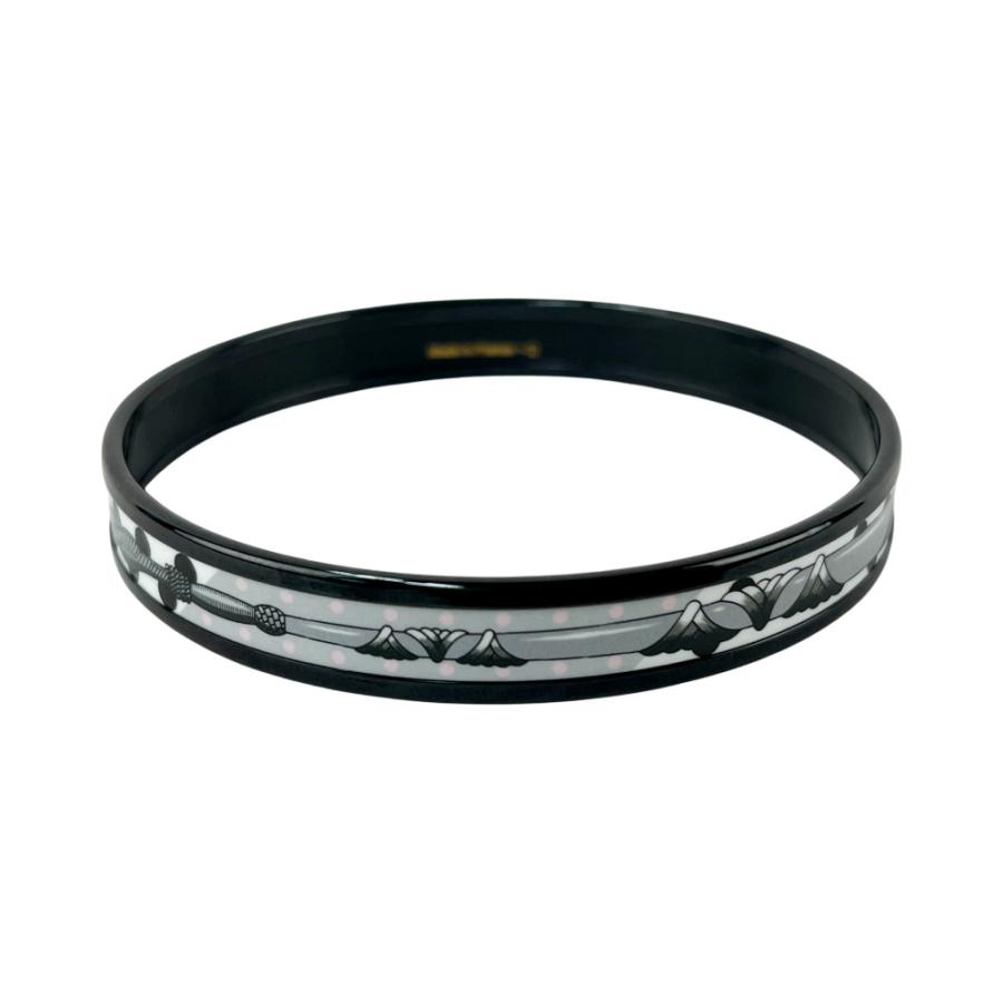 エルメス ■新同■ エマイユ バングル ブレスレット アクセサリー ブラック ホワイト 七宝焼 箱 【549311】8 |  | 03