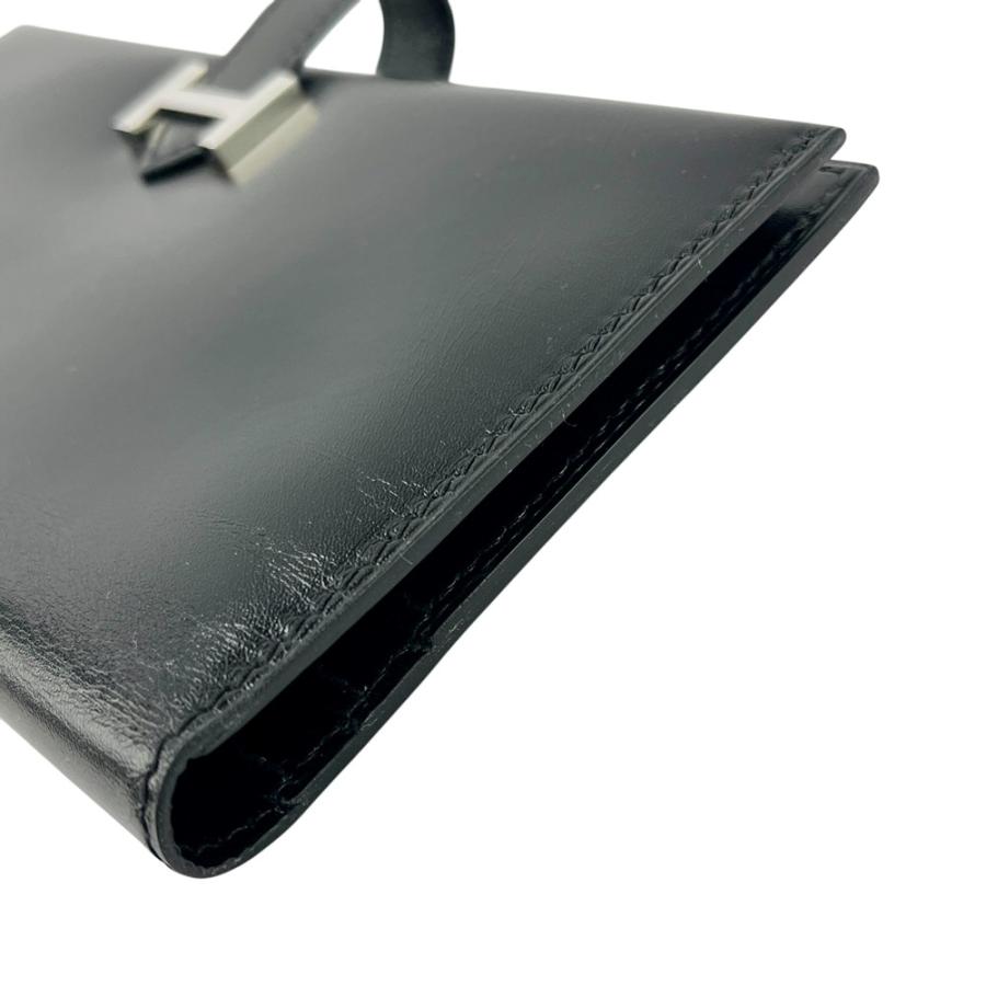 エルメス ■中古■ ベアン クラシック 長財布 二つ折り ウォレット ボックスカーフ ブラック □D刻 箱 【551093】8 |  | 02