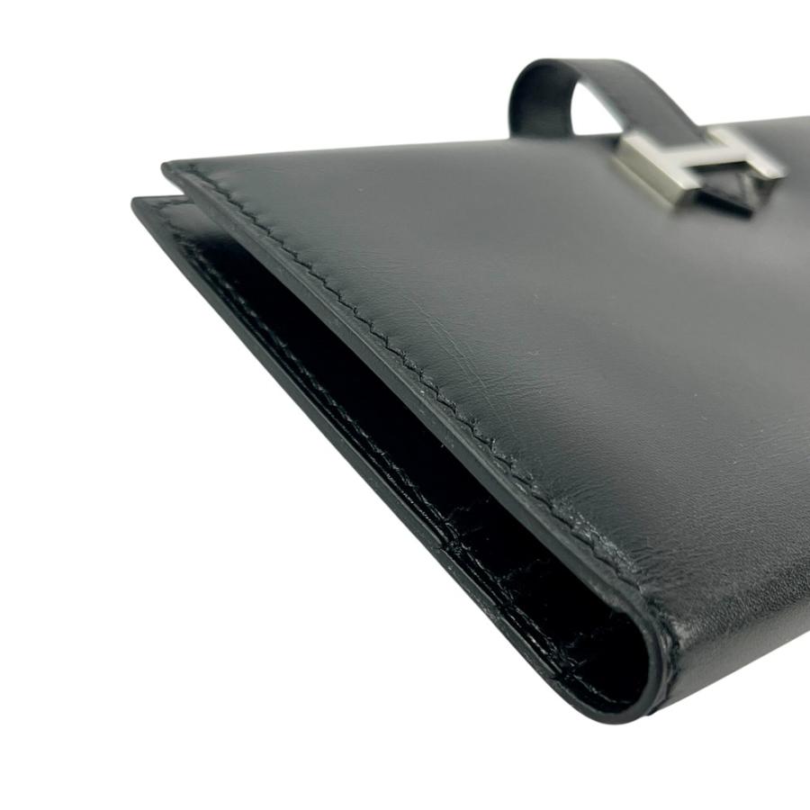 エルメス ■中古■ ベアン クラシック 長財布 二つ折り ウォレット ボックスカーフ ブラック □D刻 箱 【551093】8 |  | 03