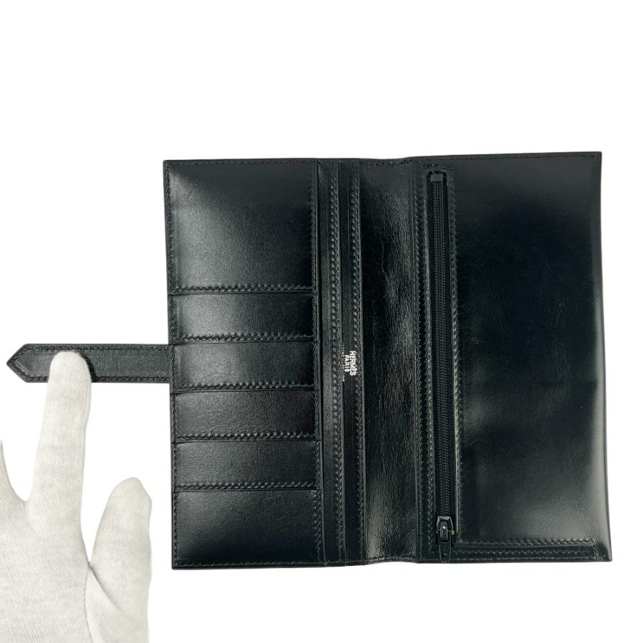 エルメス ■中古■ ベアン クラシック 長財布 二つ折り ウォレット ボックスカーフ ブラック □D刻 箱 【551093】8 |  | 06