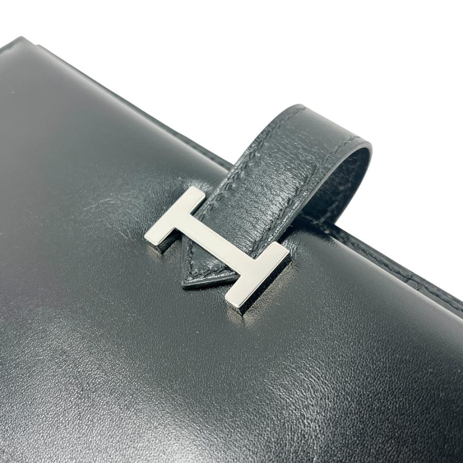 エルメス ■中古■ ベアン クラシック 長財布 二つ折り ウォレット ボックスカーフ ブラック □D刻 箱 【551093】8 |  | 08