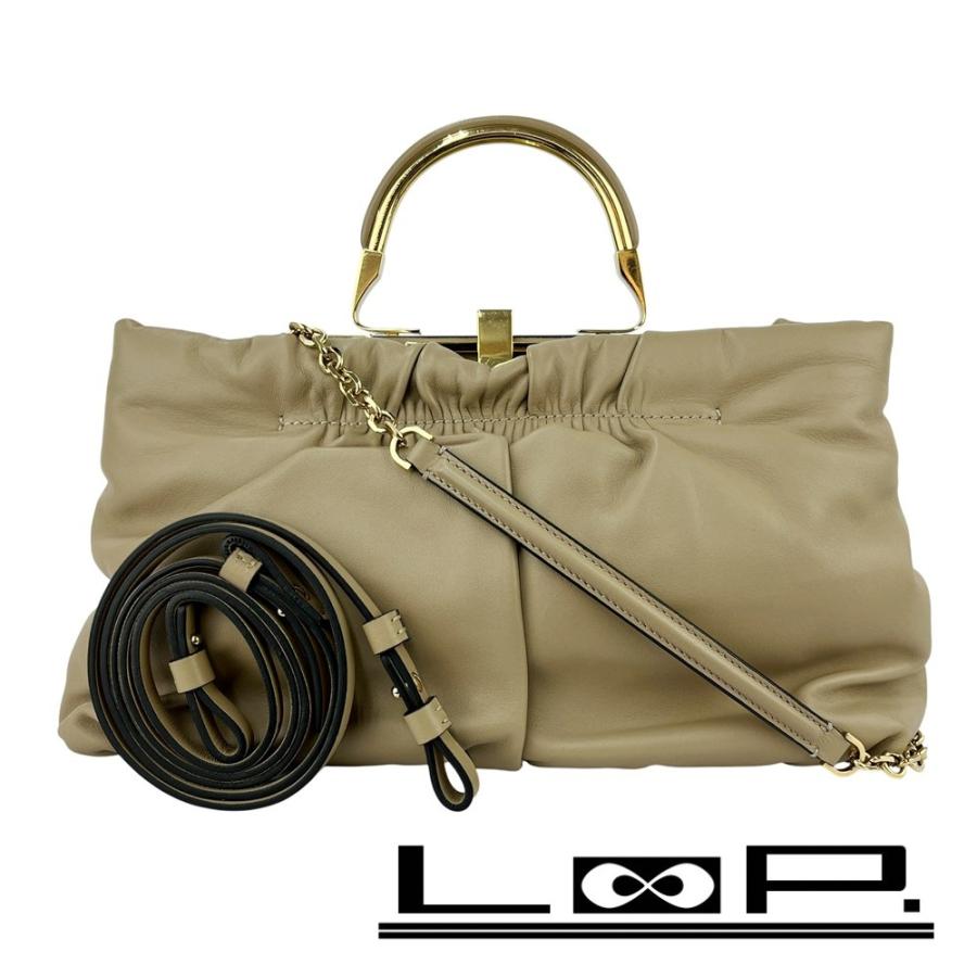 ザンケッティ ■美品■ アムレット パフィー 3WAY チェーン ショルダー ハンド クラッチ バッグ レザー ベージュ 【551154】8 | 