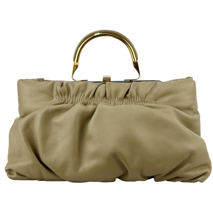 ザンケッティ ■美品■ アムレット パフィー 3WAY チェーン ショルダー ハンド クラッチ バッグ レザー ベージュ 【551154】8 |  | 01