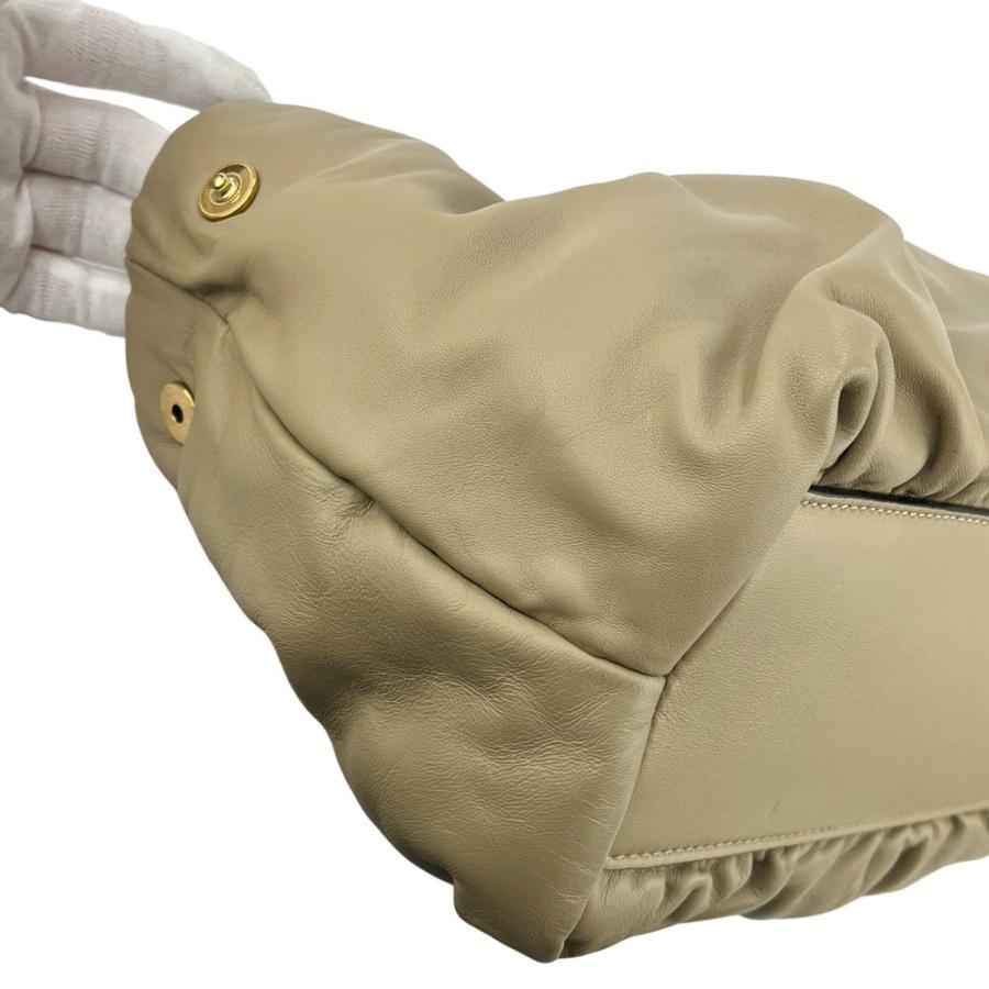 ザンケッティ ■美品■ アムレット パフィー 3WAY チェーン ショルダー ハンド クラッチ バッグ レザー ベージュ 【551154】8 |  | 02